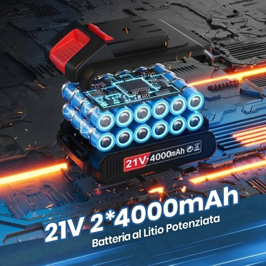 Trapano avvitatore a percussione senza fili 21 V – Kit da 29 pezzi