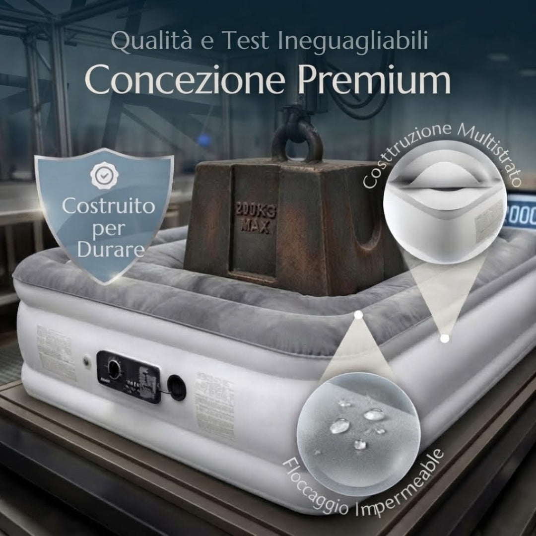Materasso gonfiabile di lusso con pompa integrata