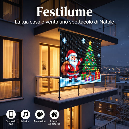 Festilume™ – Tenda Luminosa LED Animata di Natale