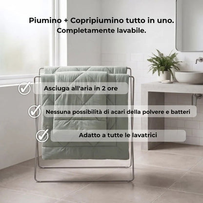 Piumone EasySleep® 2 in 1 che elimina la necessità delle lenzuola