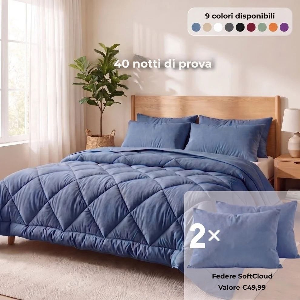 Piumone EasySleep® 2 in 1 che elimina la necessità delle lenzuola